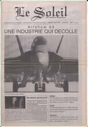 Le Soleil de Colombie-Britannique, August 13, 1993, page 1