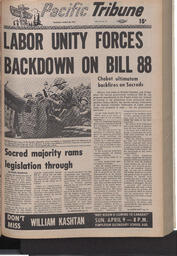   The Pacific Tribune - Thursday, March 30, 1972   , page 1