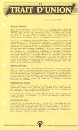   LE TRAIT D'UNION, 1984   , page 1