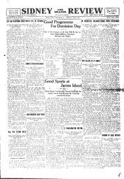 Sidney And Islands Review Thu, June 9, 1921 (Page 1)