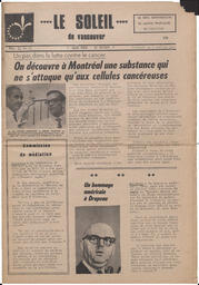 Le Soleil de Vancouver, July 5, 1968, page 1