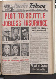   The Pacific Tribune - Friday, October 13, 1972   , page 1