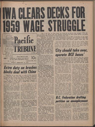   The Pacific Tribune - Friday, February 13, 1959   , page 1