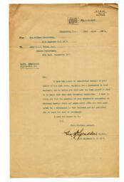Letter to Vance, from The Officer Commanding Lt. Col. Geo MsSpadden: 01-Mar-16