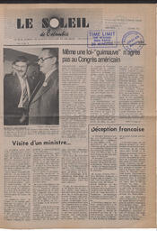 Le Soleil de Colombie, June 20, 1975, page 1