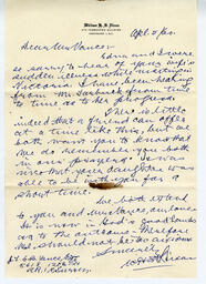 Letter from William Dixon to Vance: 05-Apr-60