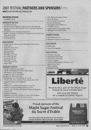   MAPLE SUGAR FESTIVAL DU SUCRE D'ÉRABLE, 2007   , page 37