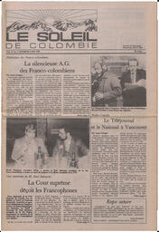 Le Soleil de Colombie, May 9, 1986, page 1