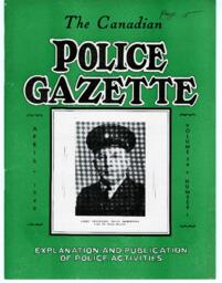 "Inspector Vance Retires" The Canadian Police Gazette.