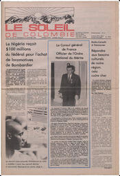 Le Soleil de Colombie, January 22, 1988, page 1