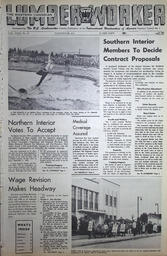   The Western Canadian Lumber Worker, Vol. XXIX, No. 14, 1st Issue Aug. 1962   , page 1