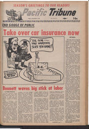   The Pacific Tribune - Friday, December 19, 1969   , page 1