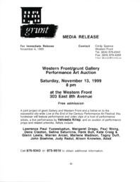 Performance Art Auction Press Release