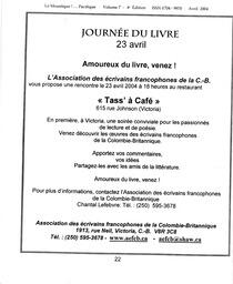   LE MOUSTIQUE PACIFIQUE, 2004   , page 22
