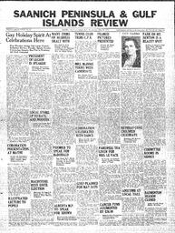 Saanich Peninsula And Gulf Islands Review Wed, May 19, 1937 (Page 1)