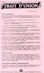   LE TRAIT D'UNION, 1987   , page 1