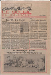Le Soleil de Colombie, December 20, 1985, page 1