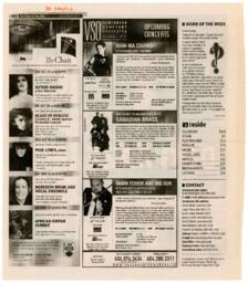 Chan Centre Listings