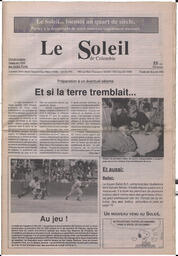 Le Soleil de Colombie, April 24, 1992, page 1
