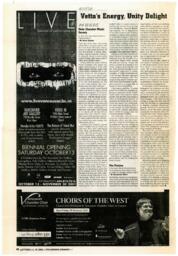 LIVE Biennial of Performance Art Print Advertisement