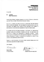 Letter from Imperial Slacks