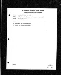 1992-11-24 - City of Port Coquitlam - Economic Development Committee - Agenda