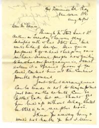Letter to Vance from W. Leggott: 16-Aug-34