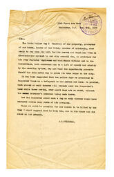 Letter to VPD from A.L. Guinness: 09-Oct-34