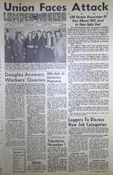   The Western Canadian Lumber Worker, Vol. XXIX, No. 18, 2nd Issue Oct. 1962   , page 1