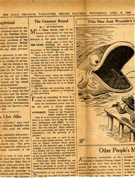 Vancouver Daily Province newspaper clipping about Vance: 06-Apr-38