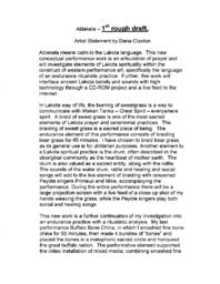 Ablakela Draft Artist Statement