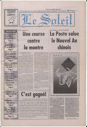Le Soleil de Colombie-Britannique, February 7, 1997, page 1