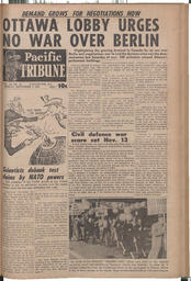   The Pacific Tribune - Friday, November 3, 1961   , page 1