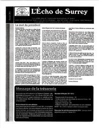   L'ÉCHO DE SURREY, 2011   , page 1