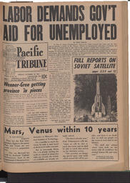   The Pacific Tribune - Friday, October 18, 1957   , page 1
