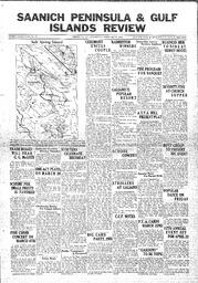 Saanich Peninsula And Gulf Islands Review Wed, February 27, 1935 (Page 1)