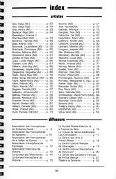   RÉPERTOIRE DES RESSOURCES CULTURELLES, 1999-2001   , page 101