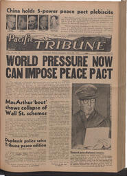   The Pacific Tribune - Friday, April 20, 1951   , page 1
