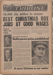   The Pacific Tribune - Friday, December 23, 1949   , page 1