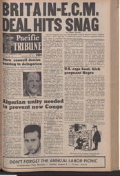   The Pacific Tribune - Friday, August 3, 1962   , page 1