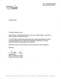 Letter from Vancouver Coastal Health (Heather Hay)