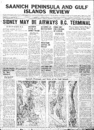Saanich Peninsula And Gulf Islands Review Wed, August 3, 1938 (Page 1)