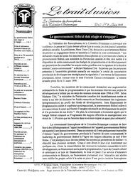  LE TRAIT D'UNION, 1998   , page 1