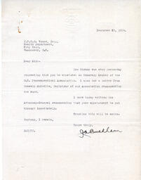 Letter from J.A. Buckham to Vance: 20-Dec-24