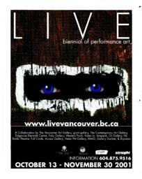 LIVE Biennial of Performance Art Print Advertisement