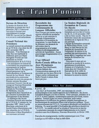   LE TRAIT D'UNION, 1987   , page 1