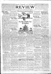 Saanich Peninsula And Gulf Islands Review Thu, December 18, 1930 (Page 1)