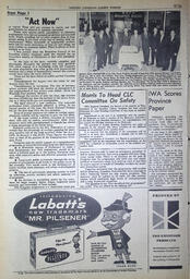   The Western Canadian Lumber Worker, Vol. XXVII, No. 20, 2nd Issue Oct. 1960   , page 2