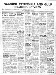 Saanich Peninsula And Gulf Islands Review Wed, April 3, 1940 (Page 1)