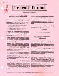   LE TRAIT D'UNION, 1989   , page 1